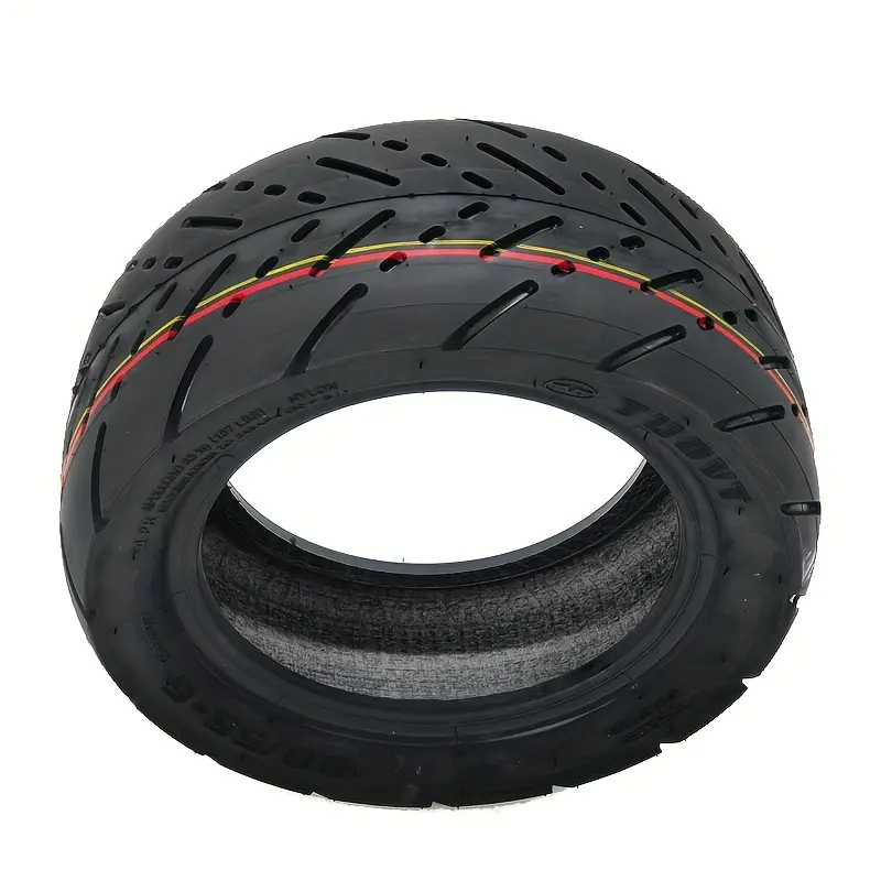 10 İnç Elektrikli Scooter 90/55-6 Tubeless Renkli Lastik | 4 Katmanlı Yüksek Performanslı Kauçuk | Siyah-Kırmızı-Sarı Desenli Tüm Mevsim Yolu Lastiği - Görsel 4